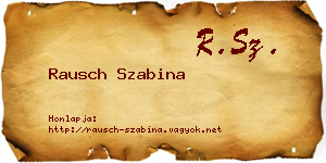 Rausch Szabina névjegykártya
